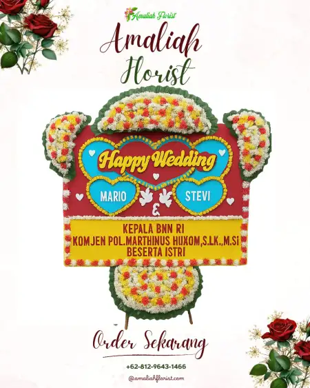 Papan Bunga Pernikahan Tasikharjo